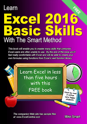 Front Cover - Learn Excel 2016 Basic Skills with The Smart Method