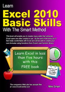 Book Cover - Learn Excel 2010 Basic Skills with The Smart Method