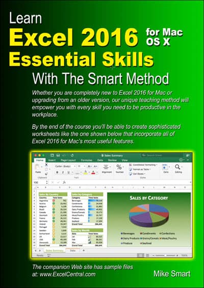 Book Cover - Learn Excel 2016 Essential Skills for Apple Mac with The Smart Method