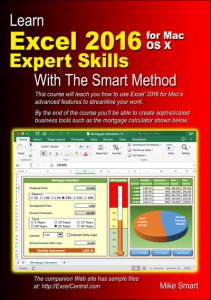 Book Cover - Learn Excel 2016 Expert Skills for Apple Mac with The Smart Method