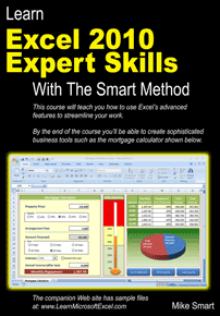 Book Cover - Learn Excel 2010 Expert Skills with The Smart Method