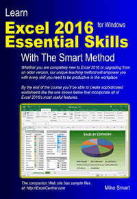 Book Cover - Learn Excel 2016 Essential Skills with The Smart Method