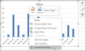 where is the format data series pane in excel for mac 2016