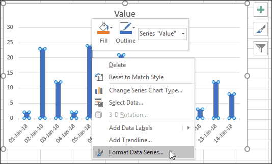 How To Widen Bars In Excel Chart 2013