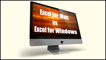 excel on windows vs mac