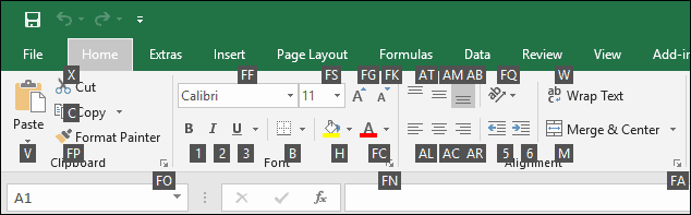 excel keyboard shortcut for merge and center