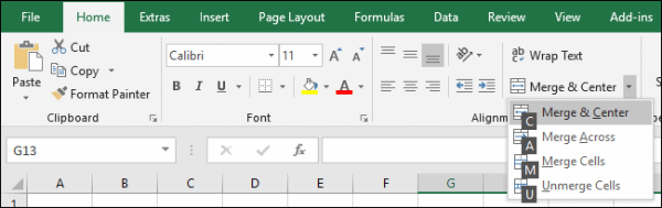 A Keyboard Shortcut for Merge and Center - TheSmartMethod.com