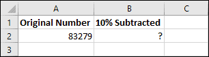 subtract formula excel