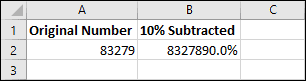 subtracting percentages