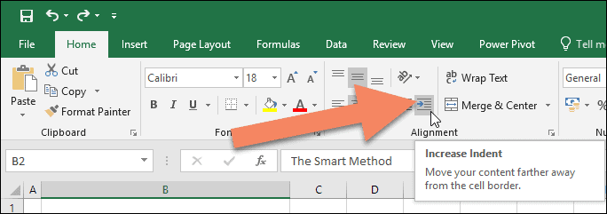 update cell margins in excel for mac