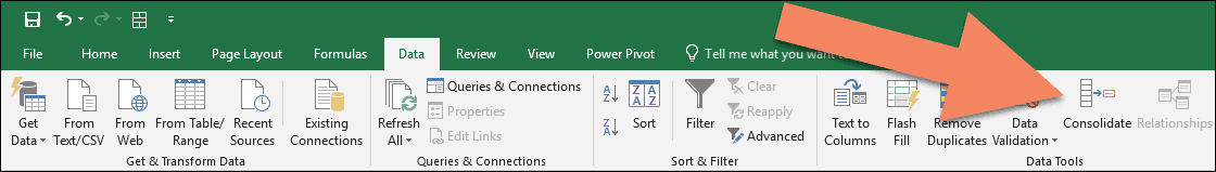 consolidate data in excel for mac