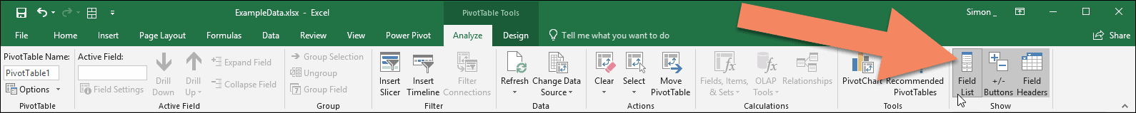 Disable Field List Pivot Table