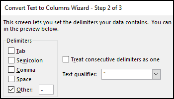 How to split delimited data in Excel