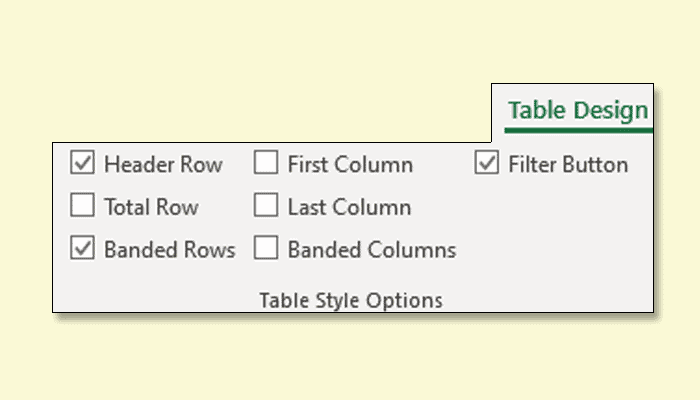 Table tools design tools group