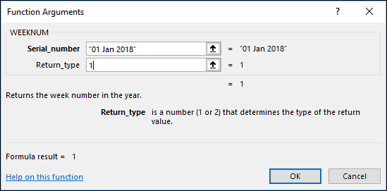 mac excel formula for every four weeks