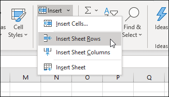 Inserting rows and columns in pivot tables