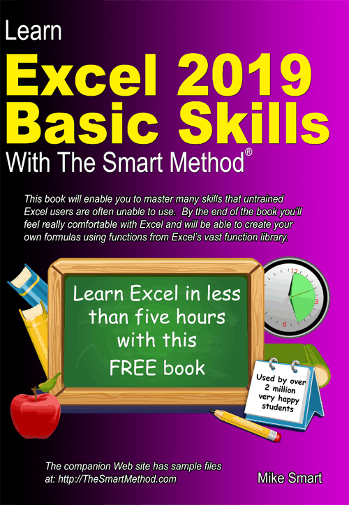 Learn Excel 2019 Basic Skills with The Smart Method - FREE e-book