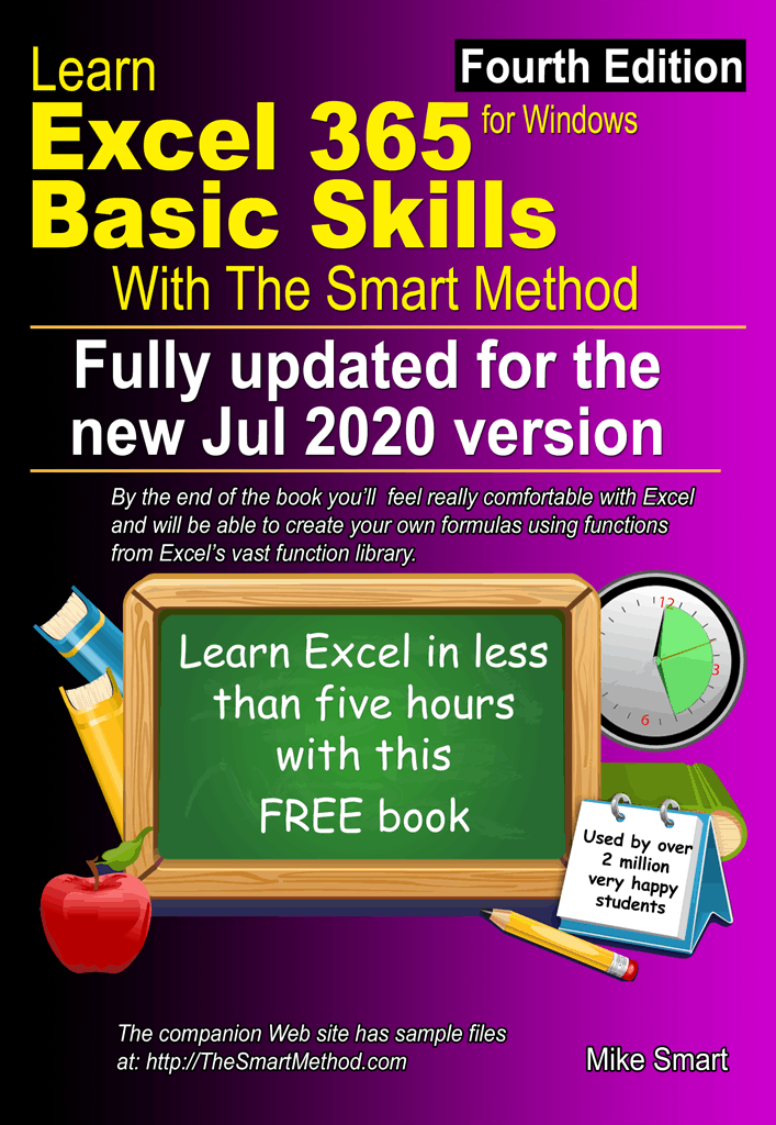 Learn Excel 365 Basic Skills with The Smart Method (fourth edition) FREE e-book