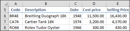 VLOOKUP Exact Match sample file at the start of the lesson